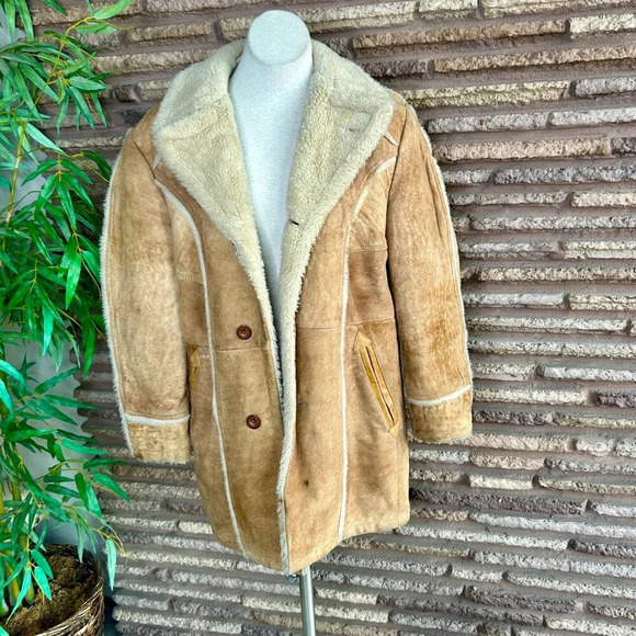 Field and Stream Gordon & Ferguson Suede Sherpa Lined Heavy Jacket Size 40 - Picture 13 of 14